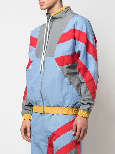 SUPERSTAR WARM UP JACKET (LIGHT BLUE/RED)