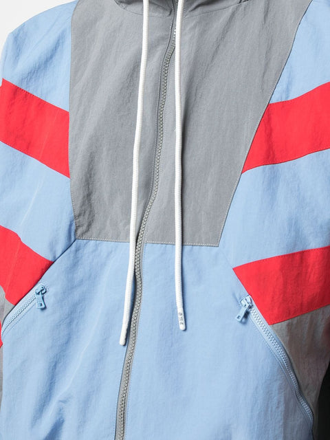 SUPERSTAR WARM UP JACKET (LIGHT BLUE/RED)