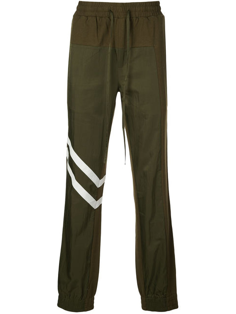 BLOCKED PANTS (ARMY GREEN/WHITE)