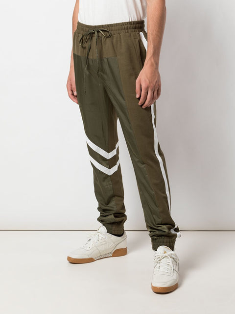 BLOCKED PANTS (ARMY GREEN/WHITE)