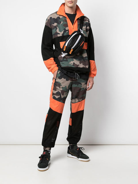 MESH MIX ANORAK (CAMO/BLACK/ORANGE)