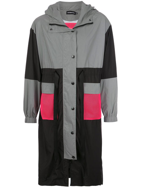 EXTENDED MESH BACK PARKA (BLACK/DARK GREY/HOT PINK)
