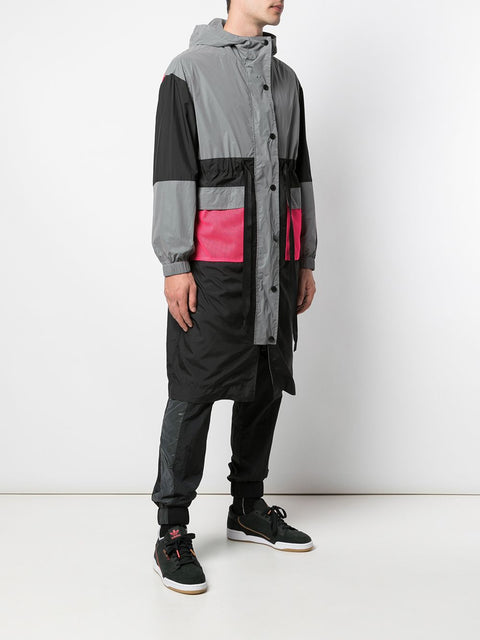 EXTENDED MESH BACK PARKA (BLACK/DARK GREY/HOT PINK)