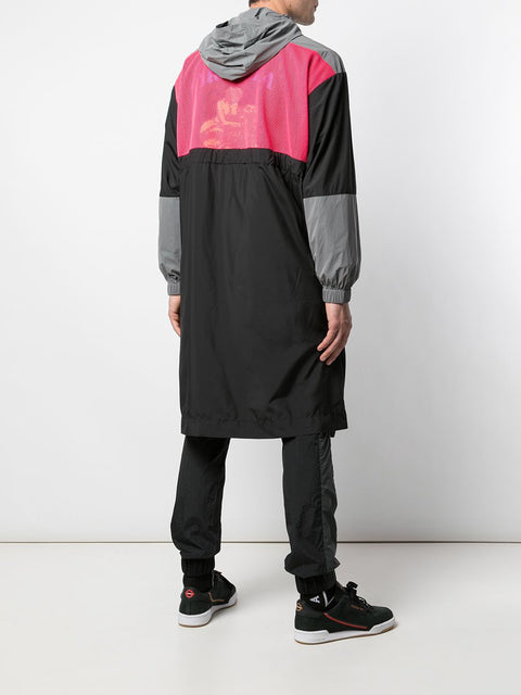 EXTENDED MESH BACK PARKA (BLACK/DARK GREY/HOT PINK)