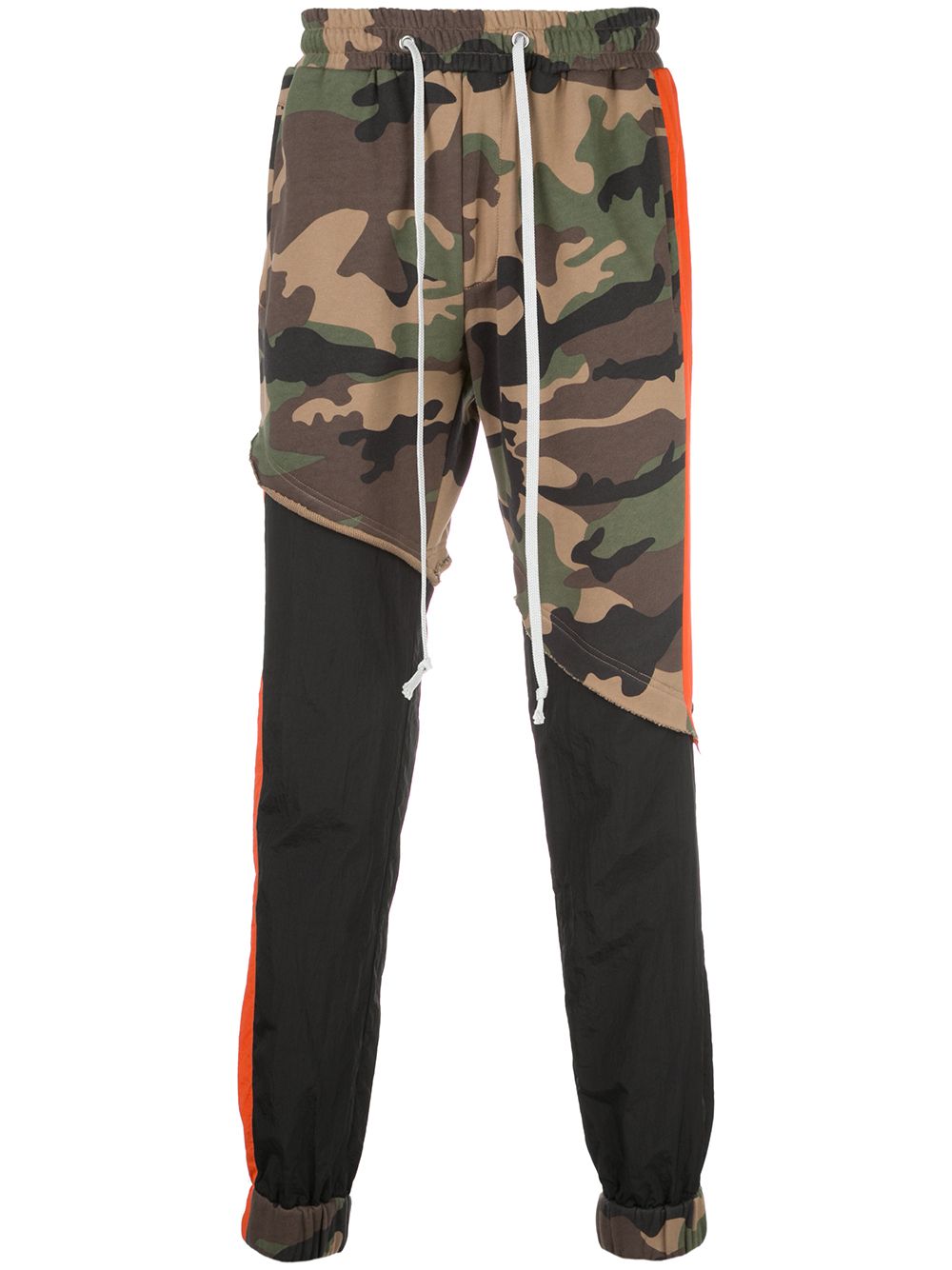 TERRY MIX COLOR BLOCK JOGGER (CAMO/BLACK/ORANGE