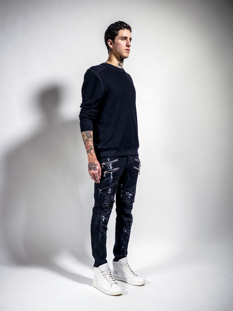 HAN ZIPPER JEANS (BLACK)