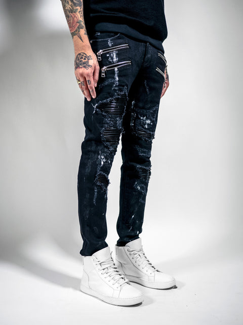 HAN ZIPPER JEANS (BLACK)