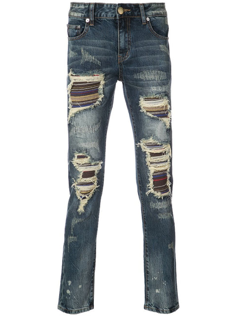 SOTTO COPERTURA BLUE/STRIPE JEANS