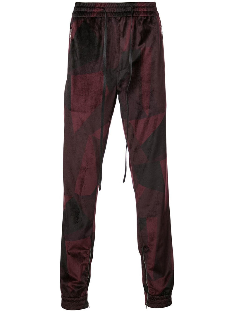 ABSTRACT JOGGER (BURGUNDY)
