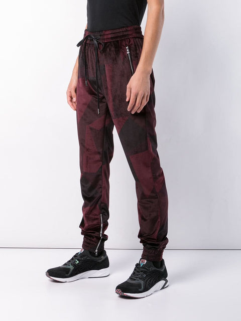 ABSTRACT JOGGER (BURGUNDY)