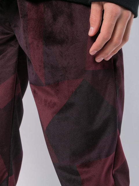 ABSTRACT JOGGER (BURGUNDY)