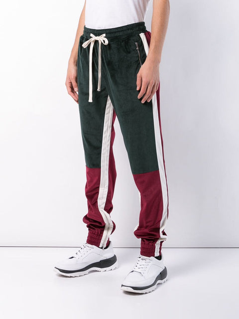 VARSITY JOGGER (GREEN/BURGUNDY)