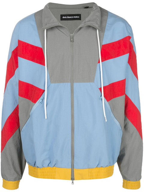 SUPERSTAR WARM UP JACKET (LIGHT BLUE/RED)