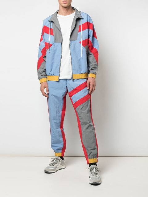 SUPERSTAR WARM UP JACKET (LIGHT BLUE/RED)