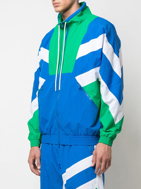 SUPERSTAR WARM UP JACKET (GREEN/BLUE)