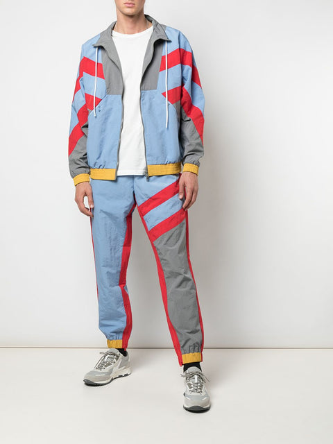 SUPERSTAR WARM UP PANT (LIGHT BLUE/RED)