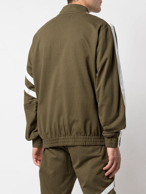 BLOCKED JACKET (ARMY GREEN/WHITE)