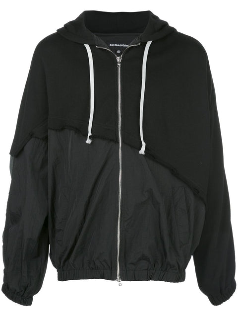 TERRY MIX COLOR BLOCK JACKET (BLACK)