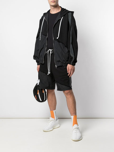 TERRY MIX COLOR BLOCK JACKET (BLACK)