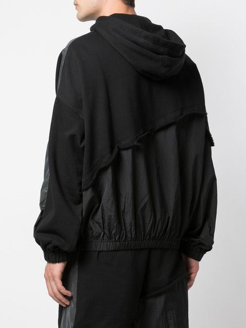 TERRY MIX COLOR BLOCK JACKET (BLACK)