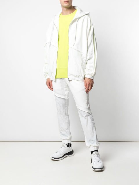 TERRY MIX COLOR BLOCK JACKET (OFF WHITE)