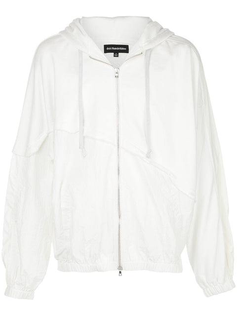 TERRY MIX COLOR BLOCK JACKET (OFF WHITE)