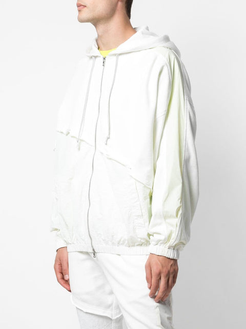 TERRY MIX COLOR BLOCK JACKET (OFF WHITE)