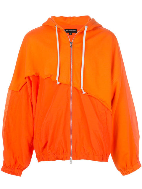 TERRY MIX COLOR BLOCK JACKET (ORANGE)