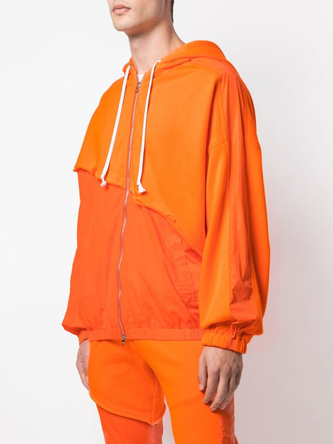 TERRY MIX COLOR BLOCK JACKET (ORANGE)