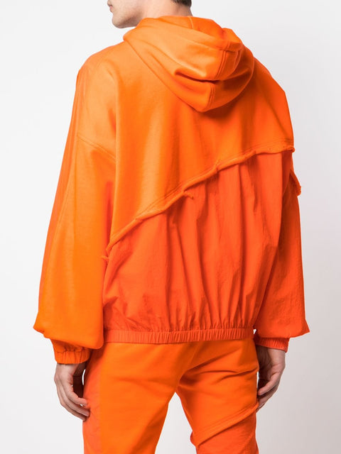 TERRY MIX COLOR BLOCK JACKET (ORANGE)