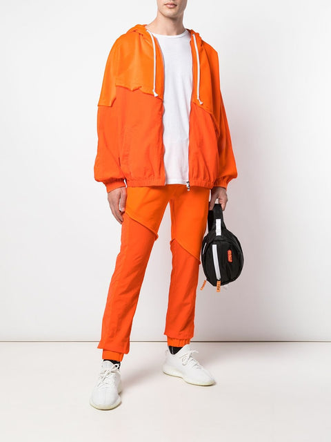 TERRY MIX COLOR BLOCK JACKET (ORANGE)