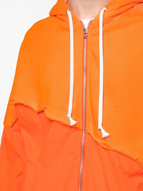 TERRY MIX COLOR BLOCK JACKET (ORANGE)