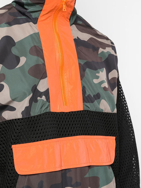 MESH MIX ANORAK (CAMO/BLACK/ORANGE)