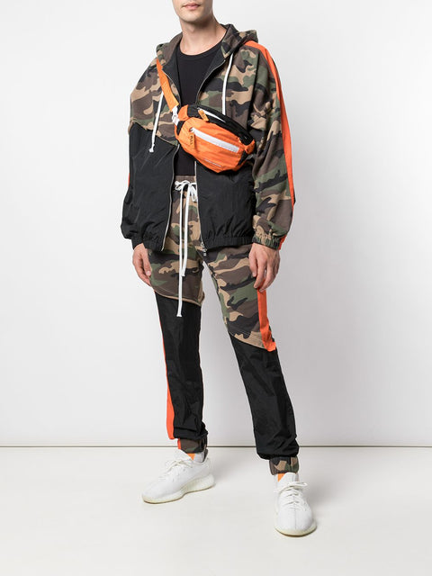 TERRY MIX COLOR BLOCK JOGGER (CAMO/BLACK/ORANGE)