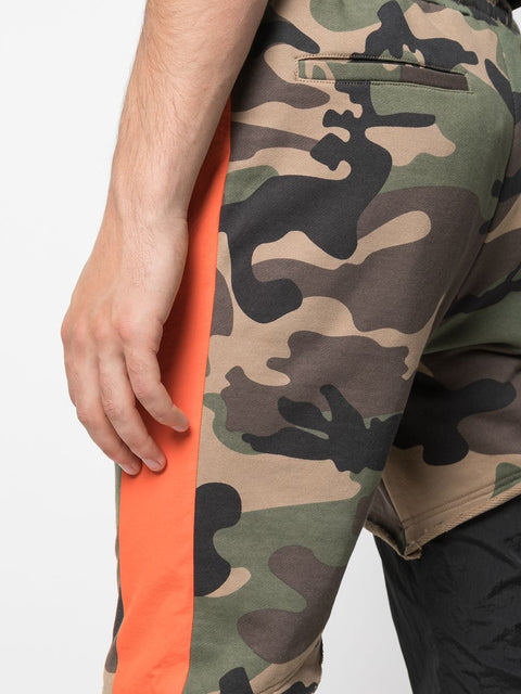 TERRY MIX COLOR BLOCK JOGGER (CAMO/BLACK/ORANGE)