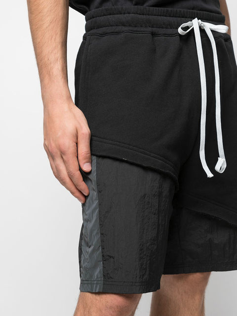 TERRY MIX TONAL SHORT (BLACK)