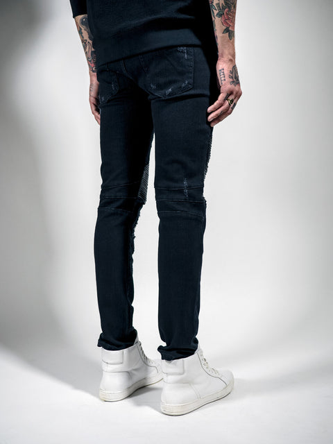 FERDINAND BIKER JEANS (BLACK)