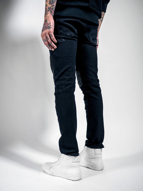 FERDINAND BIKER JEANS (BLACK)