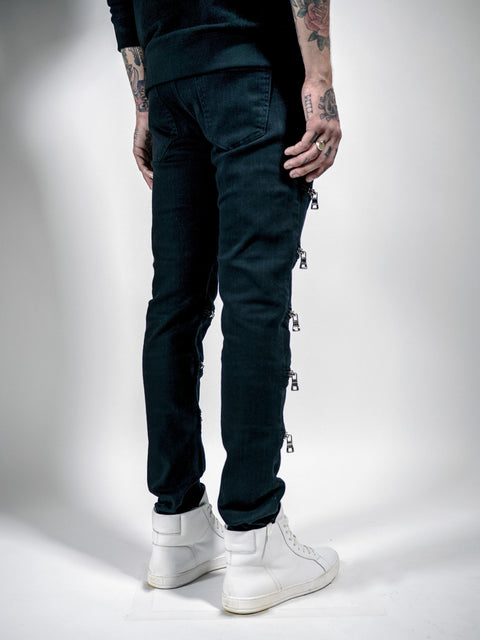 MAARAVI ZIPPER JEANS (BLACK)